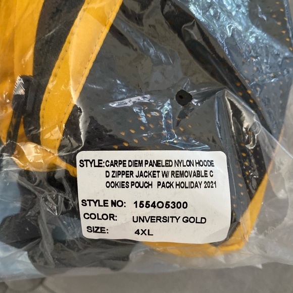COOKIESSF CARPE DIEM Nylon windbreaker University Gold  w/ detachable pack - Picture 4 of 5